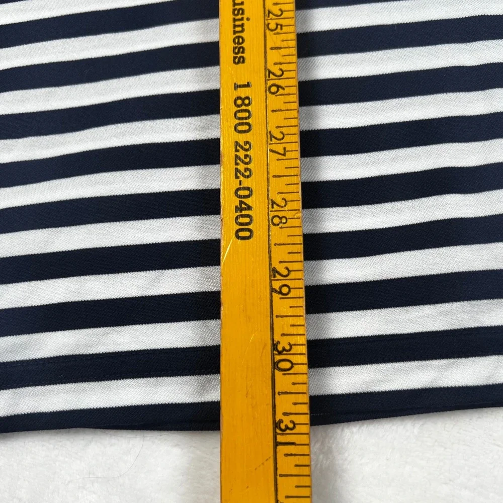 Ralph Lauren Pro Fit Mens Navy White Striped Golf Polo Shirt New Albany Large